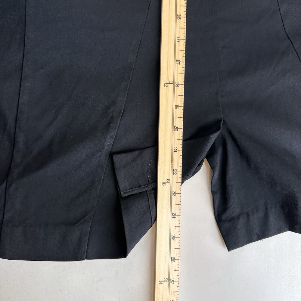 Lane Bryant The Bryant Blazer Sz 18 Hook Closure STRETCHY Gold Button Dbl Breast - Picture 16 of 16